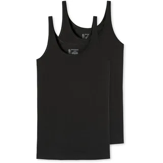 SCHIESSER "95/5", 2er Pack, U-Ausschnitt, uni, für Damen, 000, SCHARZ, 40
