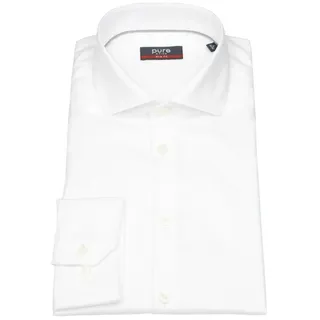 Pure Businesshemd Slim Fit stark tailliert bügelfrei Haifischkragen weiß XS