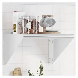 vidaXL Wandregal 50x45x31 cm Silbern Edelstahl