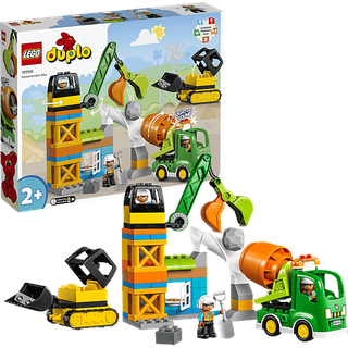 LEGO DUPLO Town 10990 Baustelle mit Baufahrzeugen Bausatz, Mehrfarbig