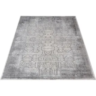 Teppich SEHRAZAT "Amatis 6640" Teppiche Gr. B/L: 160 cm x 230 cm, 12 mm, 1 St., grau Orientalische Muster Hoch-Tief-Struktur, Wohnzimmer