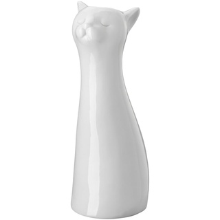 Hutschenreuther Katzen-Vase Weiss Vase 20cm, Porzellan, Multicolor