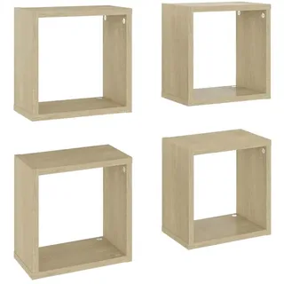 vidaXL Würfelregale 4 Stk. 26 x 15 x 26 cm Braun