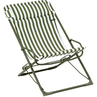 Lafuma Transaswing Schaukel Liegestuhl/Strandstuhl Gestreift Klappbar 60x91 cm