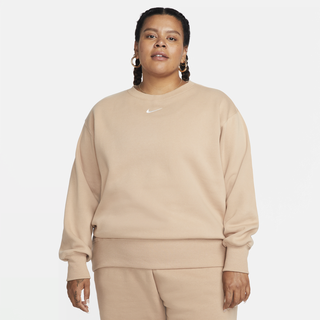 Nike Sportswear Phoenix Fleece Oversize Damen-Sweatshirt mit Rundhalsausschnitt - Braun, 2X