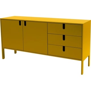 Tenzo Sideboard UNO, mit 2 Türen und 3 Schubladen, Design von Olivier Toulouse By Tenzo gelb