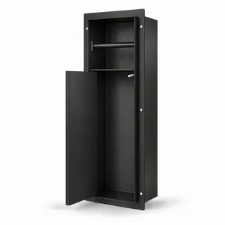 HAGO Toilettenpapierhalter WC Modul Edelstahl Einbauschrank Unterputz Wandnische, Ohne Klappe schwarz