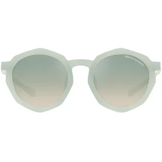 Giorgio Armani Armani Exchange Damen Ax4132su Universal Fit Sonnenbrille, Glänzendes Opalin-Azur/Farbverlauf, Grün, verspiegeltes Silber - 51MM