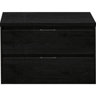 Waschtischunterschrank Sanox Porto Frontfarbe black oak 90 cm mit Waschtischplat