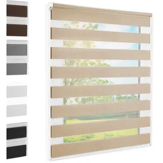 Doppelrollo Doppelrollo Klemmfix sand 50x140 cm, Foxx 50 cm x 140 cm