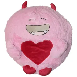 Haus und Deko Zierkissen Monster Kuschelkissen Plüsch Kinder Kissen Dekokissen mit Füllung ca., (1 St) rosa