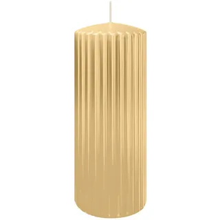 Wiedemann Kerzen Rillen Kerzen 200 x Ø 80 mm 4 Stück Champagner