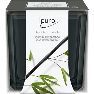 IPURO Duftkerze ipuro ESSENTIALS Duftkerze Black Bamboo 125 g schwarz