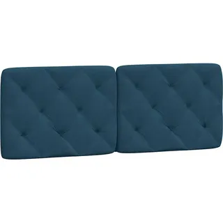 vidaXL Kopfteil-Kissen Blau 140 cm Samt