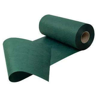 Sensalux Tischläufer Vlies 50 cm x 25 m Grün, abwaschbar | wasserabweisend, stoffähnliches Tischband, OEKO-TEX, Party Hochzeit Catering Event