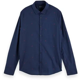 Scotch & Soda Herren Hemd Ams Blauw Light Weight Shirt 153548-0218 S - Combo B - S