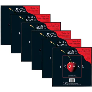 MCS Format Rahmen, schwarz, 12 x 12 Zoll, Set von 6 P, Plastik, schwarz, 12 x 12-Inch