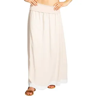 Caspar Faltenrock RO026 eleganter leichter langer Damen Sommer Maxirock rosa SM