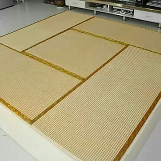 HUAWELL Traditionelle japanische Igusa-Einheit Tatami, 2,5 cm dick, Hellgelb, 80 x 80 cm