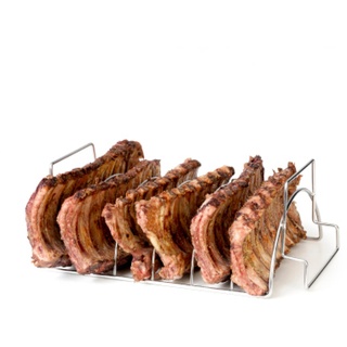 Barbecook Spareribs halter grill, Rippchenhalter grillen aus edelstahl, 34,5x20x15cm