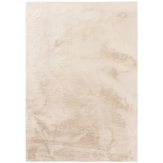 benuta basic - Kunstfell-Teppich, Beige 200x290 cm