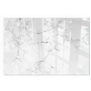 Tulup Bodenplatte Glas 120 x 80 x 0,4 cm Weiß