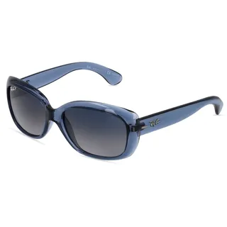 Ray-Ban RB 4101 JACKIE OHH Damen-Sonnenbrille Vollrand Butterfly Kunststoff-Gestell, Blau