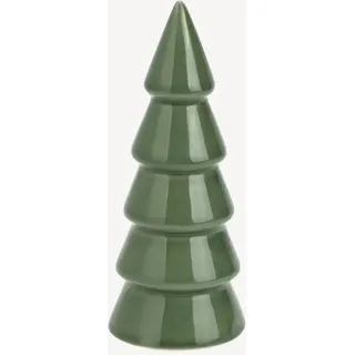 Keramik Tannenbaum/Weihnachtsbaum Grün, Edle Deko Tanne, modernde Weihnachtsdeko, stilvolle Tischdeko