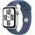 2024 GPS + Cellular 44 mm Aluminiumgehäuse Silber, Sportarmband Denim M/L