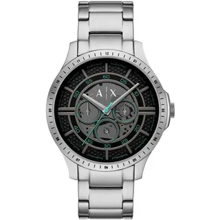 Armani Exchange Watch for Men, Automatic Movement and 46mm Case Size with Stainless Steel, Leather or Silicone Strap