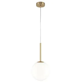 Maytoni Pendelleuchte Modern, Weiß, Gold, Metall, Glas, Kugel,Kugel, 40 cm, CE, beliebig kürzbar, gleichmäßige Lichtverteilung, Lampen & Leuchten, Innenbeleuchtung, Hängelampen, Pendelleuchten