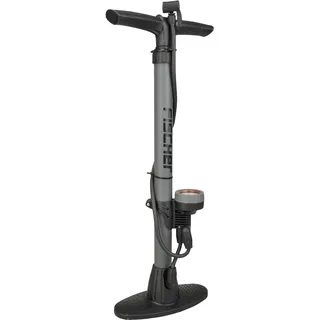 Fischer Fahrrad-Standpumpe mit Manometer für alle Ventile