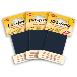 Kleiber 145 cm2 Flick + Fertig Selbstklebendes Reparaturband aus Nylon, Marine Blau