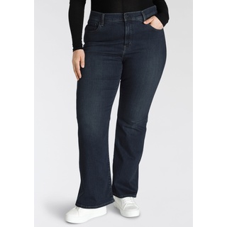 Bootcut-Jeans LEVI'S PLUS "726 PL HR FLARE" Gr. 20 (50), Länge 30, blau (rinsed) Damen Jeans Bootcut