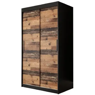 möbel kryspol Schwebetürenschrank OLD STYLE T 100 x 200 x 62 cm Schwarz