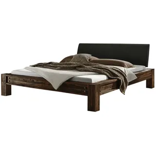 Hasena San Felipe Massivholzbett Vintage Brown Kopfteile gepolstert