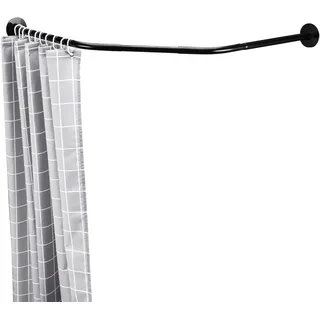 Duschvorhangstange in Diamantform, verstellbare weiße Eck-Duschvorhangstange, gebogene Duschvorhangstange, rostfreie 304 Edelstahl-Duschstange für Badezimmer, Badewanne, Bohrmaschine und ohne Bohren