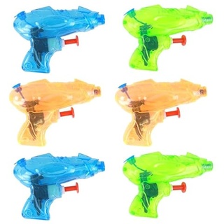 Blue Sky - 6 Wasserpistolen - Outdoor-Spiel - 048087 - Mehrfarbig - Kunststoff - 9 cm - Kinderspielzeug - Strandspiel - Pool - Bewässerung - Ab 3 Jahren
