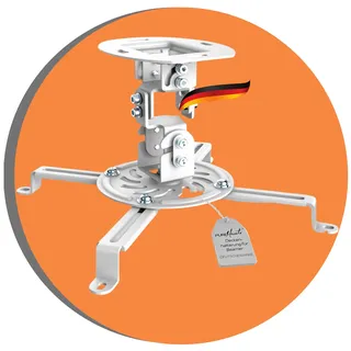 PureMounts PM-SPIDER-10W - Deckenhalterung für Beamer, max. 13,5 kg, Weiß