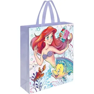Große Partytasche aus Kunststoff- Disney Arielle, die Meerjungfrau Party - 33cm x 28cm, Blau/Weiß/Mehrfarbig