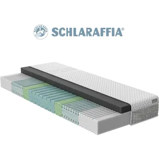 Gelschaummatratze SCHLARAFFIA "NEUHEIT, PREMIUM Schlaraffia Sensipur F400, 90x200, 140x200 cm & mehr", weiß, B:100cm H:23cm L:200cm, Bezug (oben): 69% Polyester, 30% Lyocell (TENCEL™), 1% Elasthan. Bezug (unten): 52% Polyester, 48% Viskose. Steppfüllung (unten): 100% Polyester, Matratzen, Matratze in 2 Härten, ergonomisch, langlebige Qualität