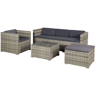 Juskys Gartenlounge Punta Cana (L, grau-meliert)