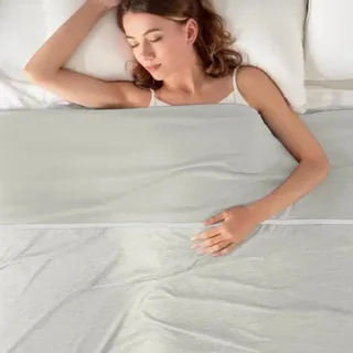 Kühldecke 100x150 cm – Eisseide, doppelseitig selbstkühlend, maschinenwaschbar, ideal für Sommer & Übergangszeit