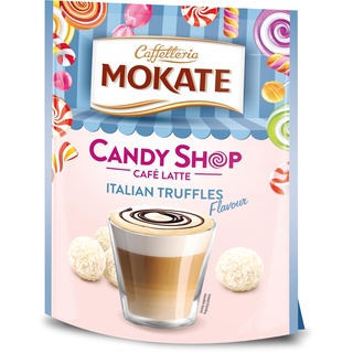 MOKATE® Cappuccino Candy Shop| 110g Geschmack: Italienische Trüffel | Instantkaffee Kaffeegetränk Instantkaffee Samtig und Aromatisch Cremiger Getränk Getränkepulver aus löslichem Bohnenkaffee