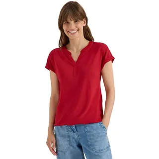 Cecil Kurzarm Shirt im Tunika-Look - Rot