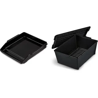 Enders Plancha Grillplatte, aus emailliertem Guss & Switch Grid Dutch Oven Rib Roaster Schwarz emailliert