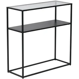 [en.casa] Kuhmo Konsolentisch 80x80x30 cm Schwarz