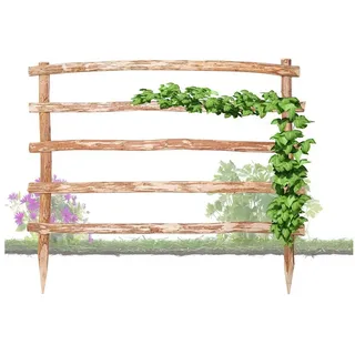 BooGardi Rankhilfe Kletterhilfe aus Holz, Höhe über der Erde 150 x Breite 140 cm · 33 Größen, Freistehend Spalier Rankgitter Spalier Rosenbogen 140 cm x 150 cm