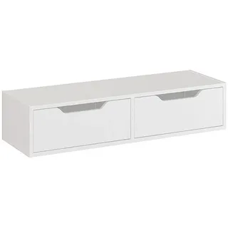 komto Wandregal 100 x 32,5 x 22 cm Weiß