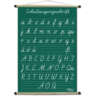Schrifttafel mit Schulausgangsschrift SAS, rollbar